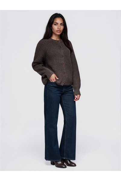 OMBRE Damenpullover, Relaxed Fit, Hüftlänge, Rundhalsausschnitt, Raglanärmel,...