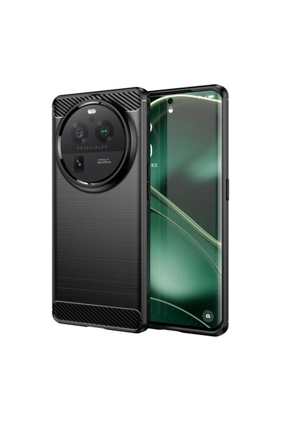 BURAQ For OPPO Find X6 Pro 5G Carbon Fiber Brushed Texture TPU Case(Black)