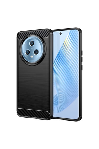 BURAQ For Honor Magic5 Brushed Texture Carbon Fiber TPU Phone Case(Black)