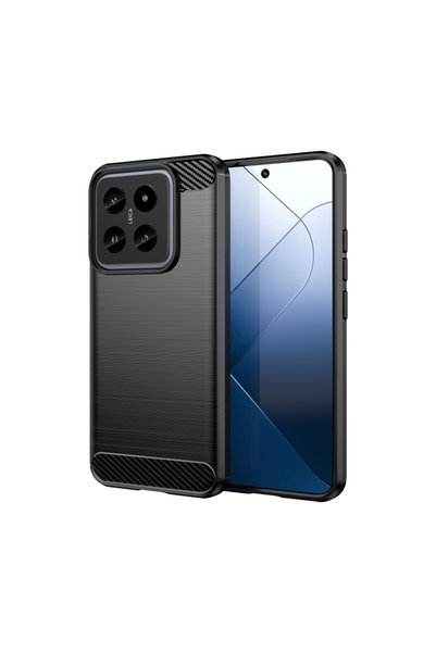 BURAQ For Xiaomi 14 Brushed Texture Carbon Fiber TPU Phone Case(Black)
