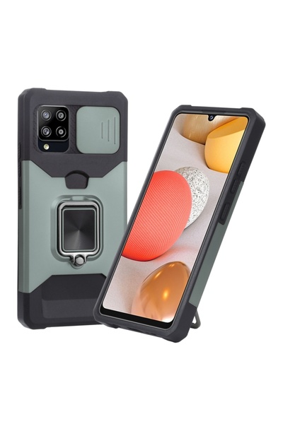 BURAQ For Samsung Galaxy A42 5G Sliding Camera Cover Design PC + TPU Shockpro...