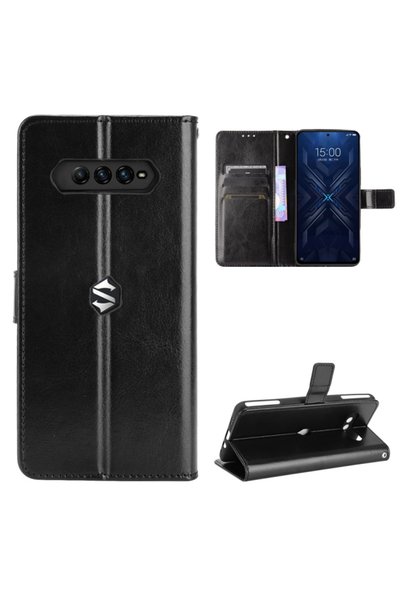 BURAQ For Xiaomi Black Shark 4 / 4 Pro Retro Crazy Horse Texture Horizontal F...
