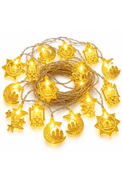 Generic Brand Ramadan Eid Decorative LED String Lights, Warm White Battery Op...