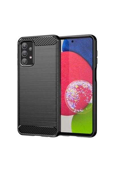BURAQ For Samsung Galaxy F23 Brushed Texture Carbon Fiber TPU Phone Case(Black)