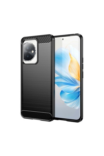 BURAQ For Honor 100 Brushed Texture Carbon Fiber TPU Phone Case(Black)