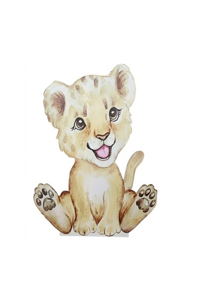 4MAtelier Figurină Leu de Junglă din MDF, 90 cm