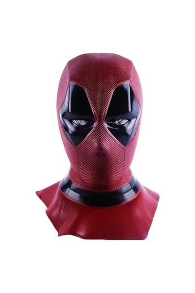 Zherqon Mască de supererou Deadpool, Halloween, Cosplay, Latex, Roșie