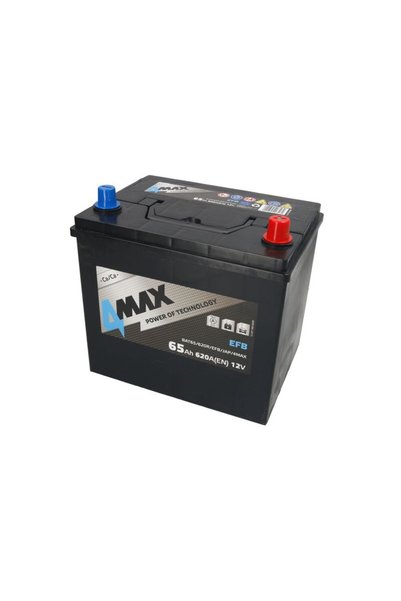 4Max Μπαταρία Αυτοκινήτου Start-Stop EFB 65Ah 620A (ΔΕΞΙ +) Ασιατικοί ακροδέκ...