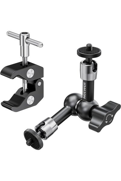 NEEWER Super Clamp and 6"/15cm Magic Arm Set, 360° Articulating Friction Arm ...