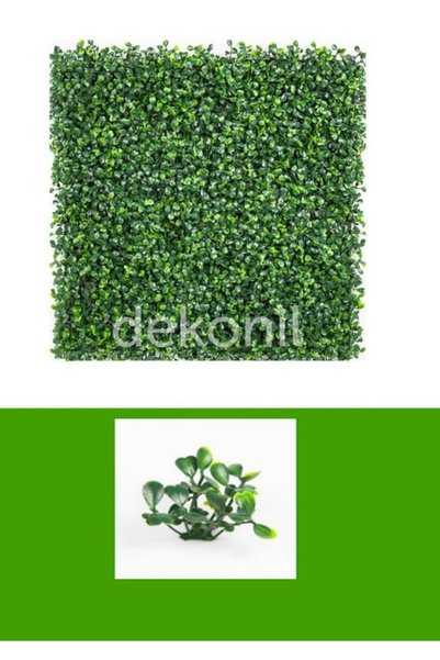 Dekonil Çiçekli Dekoratif Dikey Bahçe - Yapay Bitki Duvar Paneli 50x50 cm