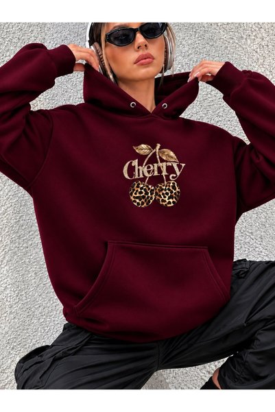 ELAN WEAR Women's Oversize Printed Hoodie Premium Quality 3 Thread Thick Fabr...