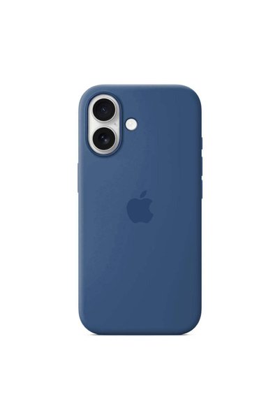 OEM Carcasă din silicon pentru iPhone 16, model Blue Jeans