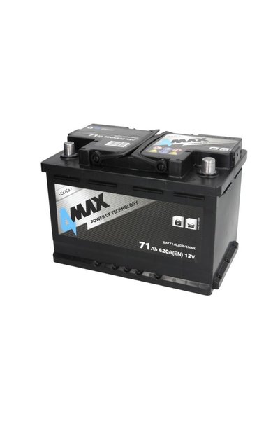 4Max Μπαταρία Αυτοκινήτου 71Ah 620A (ΔΕΞΙ +) BAT71/620R/4MAX - Η Σωστή Μπαταρία