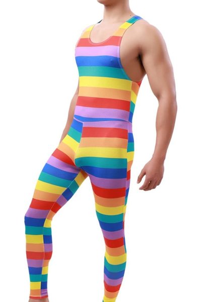 OtherMax Costum de bărbați sport tip body pentru luptă, elastic, respirabil, ...