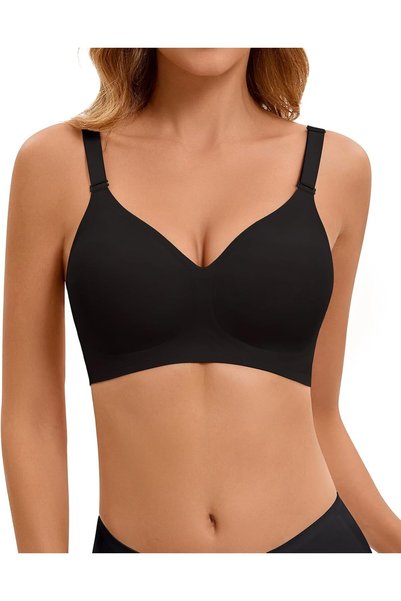 OtherMax Sutien Fără Cusături Push Up Moale Confortabil Reglabil Negru 3XL