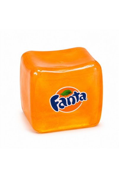 NO BRAND Nice Cube squishy stress relief toy, Fanta orange cube