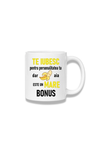 Fabricacucadouri.ro Cana ceramica 380 ml – Te iubesc pentru personalitatea ta...