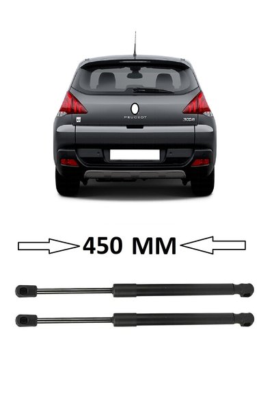 cme parts Peugeot 3008 2009-2016 Uyumlu Sağ + Sol Takım Bagaj Amortisörü 2 Adet 450MM 9683207080
