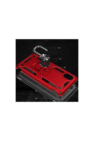 Bezos Samsung Galaxy A01 Core Case Sofia Silicone Cover with Ring - Red