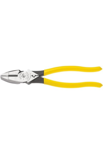 Klein Tools D213-9NE-CR Lineman's Crimping Pliers, Streamlined High-Leverage ...