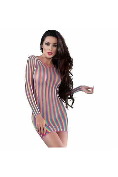 Chilirose Рокли-CR-4334 Безшевна рокля многоцветна S/M