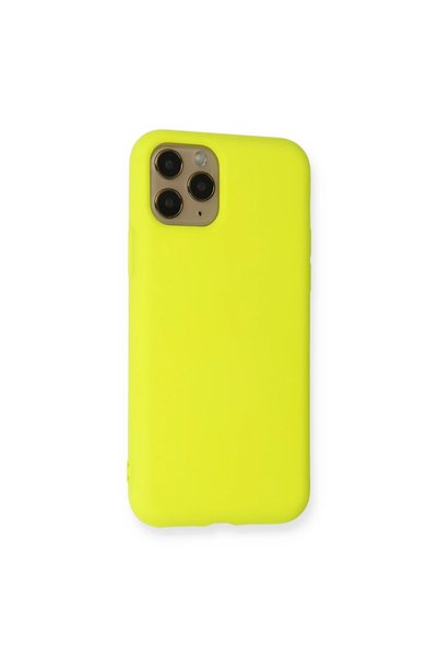 Bezos iPhone 11 Pro Case Nano Velvet Silicone - Yellow