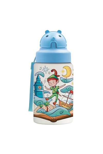 LAKEN Oby Kids Θερμός Ανοξείδωτο Μπουκάλι με Καλαμάκι Γαλάζιο 350ml_OBYTPP
