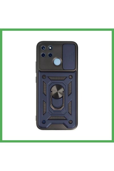 Nur store Çanta Realme C25Y Compatible Case with Lens Ring Silicone - Navy Bl...