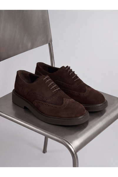 LC Waikiki Suede Brogue Detailed Classic Shoes