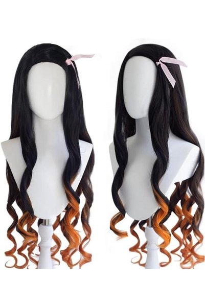 OEM Perucă cosplay Kraja a personajului anime preferat Nezuko Kamado pentru f...