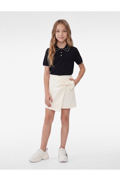 Koton Girls White Plain Skorts