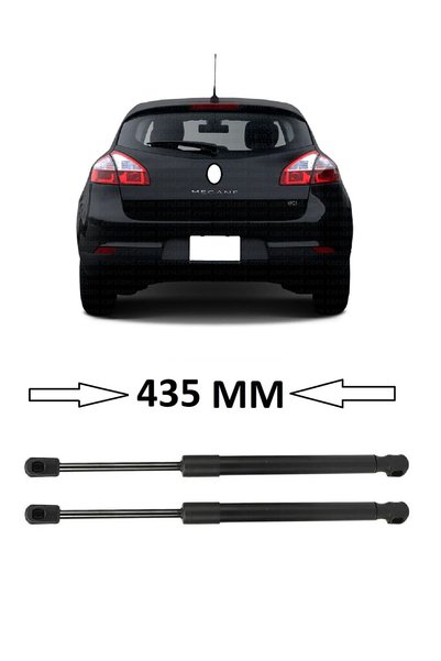 cme parts Renault Megane 3 HB 2009-2016 Uyumlu Uyumlu Sağ + Sol Takım Bagaj Amortisörü 2 Adet 435MM 904510001R