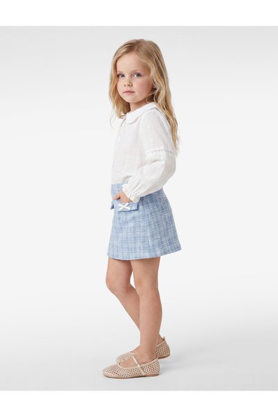 Koton Baby Girls Black Checked Skirt