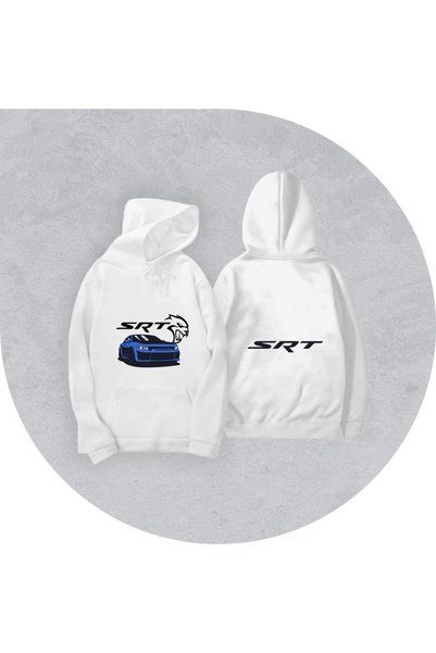 Generic Hoodie Dodge Hellcat Srt Cotton White