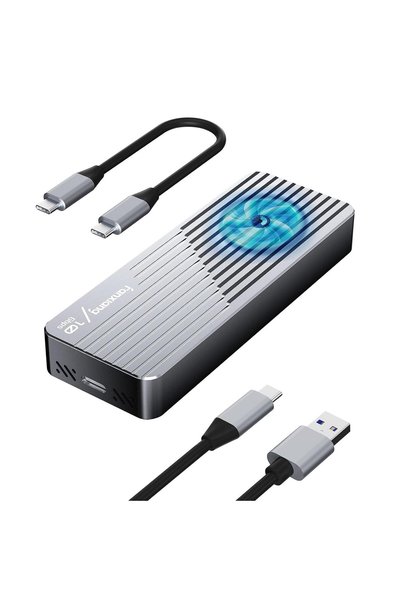 fanxiang SSD Enclosure with Cooling Fan, USB 3.2 Gen 2 (10 Gbps), M.2 NVME/SA...