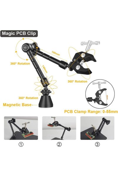 GENERAL Magnetic Helping Hands Third Hand Soldering Work Station | EXtra Larg...