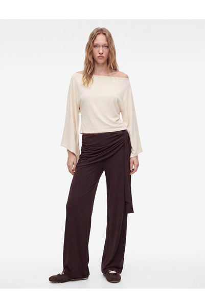 Koton Women Brown Plain Trousers