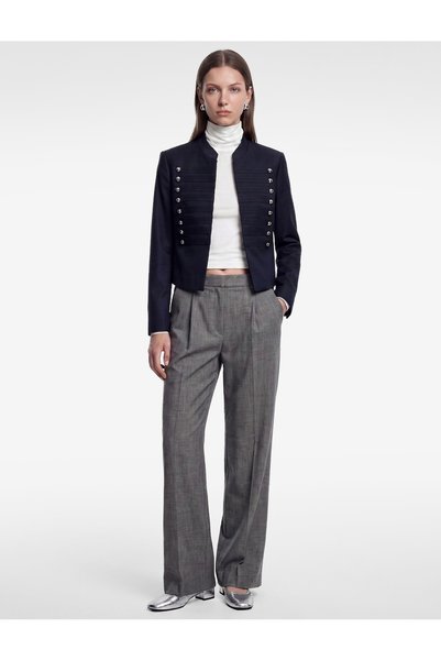 Koton Women Grey Plain Trousers