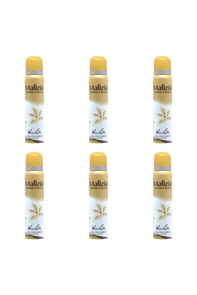Malizia SET 6X Deodorant pentru femei Vanilla Profumo d’Intesa , 100 ml