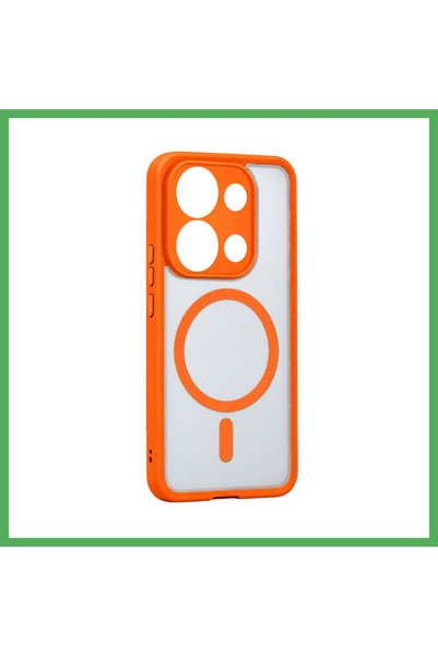 Nur store Çanta Redmi Note 13 4g Loji Magsafe Cover - Orange Bezoss