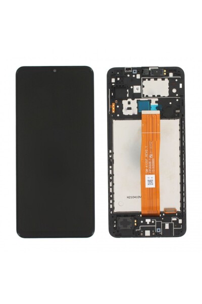 Samsung Γνήσια Οθόνη LCD με Μηχανισμό Αφής για Galaxy A12 SM-A125F/DS, Μαύρη ...