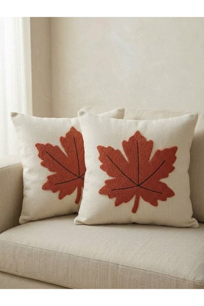 DECORA CASA HOME COLLECTİON Embroidered Decorative Throw Pillow Cover 43X43 c...
