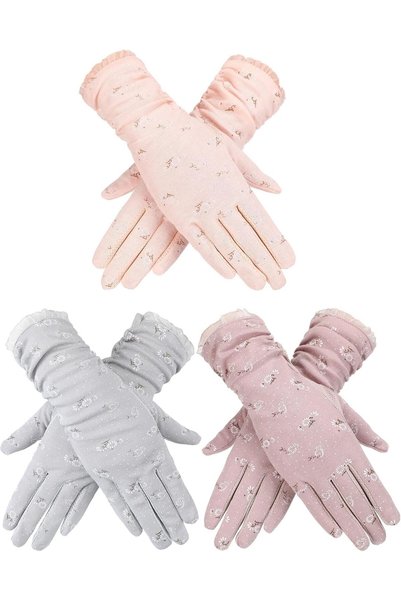 TERRIFI 3 Pairs Women’s Driving Gloves with Sun Protection, Full Finger UV Bl...