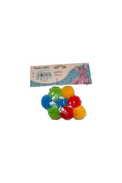 Vision XXI Set 8 Mingiute Cu Peri pentru Pisici, Diametru 2.5 cm, Vision XXI,...