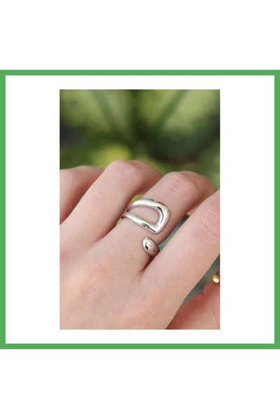 Nur store Çanta Brass Silver Color Adjustable Ring Bezoss