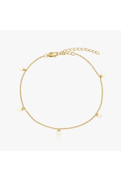 Indira Jewelry Gold Margo silver anklet - Perle de Cultura