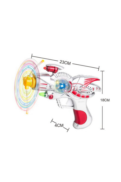 OEM Jucărie în formă de pistol spațial, cu elice care se rotește și se luminează în cercuri colorate