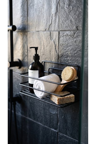 NTC METAL Luxury Thermoplastic Coated Single Layer Bathroom Wall Shelf Shampo...