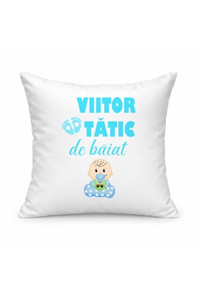 Fabricacucadouri.ro Pernă personalizată Viitor tatic de baiat
