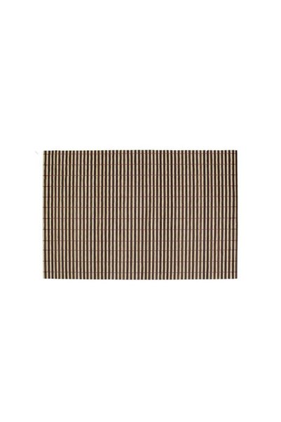 Jumbo Bamboo Plate Holder Striped Beige Brown 45x30cm